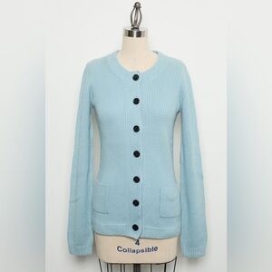 Round-Neck Button-Up Cardigan 100%Cashmere[NEW]